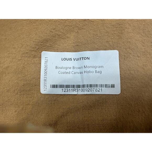 Preowned Authentic Louis Vuitton Boulogne Brown Monogram Coated Canvas Hobo Bag - Picture 14 of 16